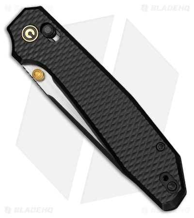 CIVIVI Elite Tessera Crossbar Lock Knife Diamond Pattern Black Al (3.37" 2T)