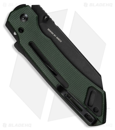 CIVIVI Buster FG Superlock Knife Green Canvas Micarta (4.2" Black SW)