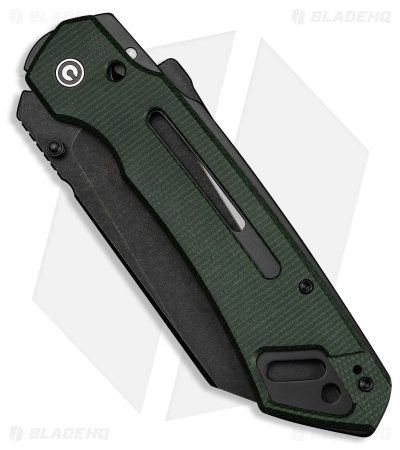 CIVIVI Buster FG Superlock Knife Green Canvas Micarta (4.2" Black SW)