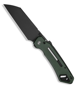 CIVIVI Buster FG Superlock Knife Green Canvas Micarta (4.2" Black SW)
