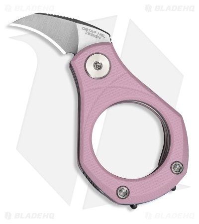 CIVIVI Pyrus Utility Hawkbill Knife Powder Pink G-10 (0.65" Satin)