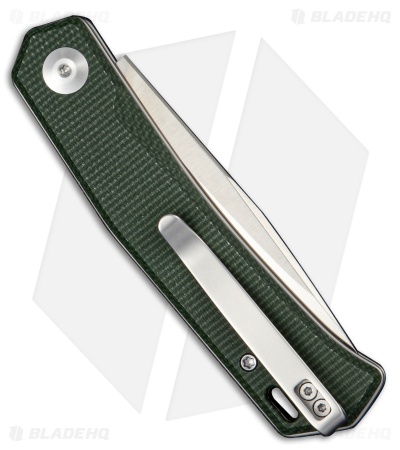 SENCUT Braxx Slip Joint Knife Green Canvas Micarta (3.1" Satin D2)