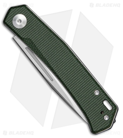 SENCUT Braxx Slip Joint Knife Green Canvas Micarta (3.1" Satin D2)
