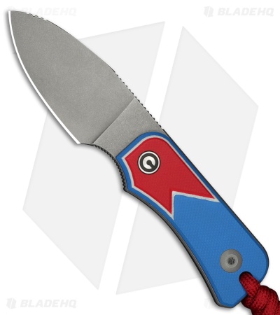 CIVIVI Baby Banter Jump Fixed Blade Knife Red/White/Blue G-10 (2.4" Gray SW)