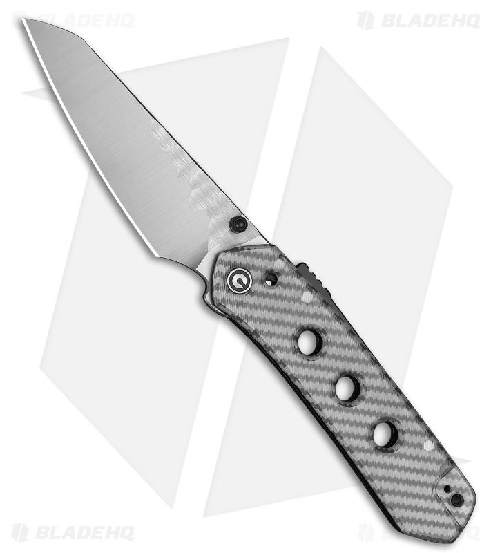 CIVIVI Vision FG Superlock Knife Polished Clear Lexan (3.5" Satin Rock-Grind)