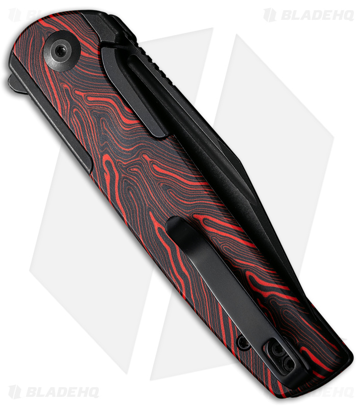 CIVIVI Cachet Frame Lock Knife Red & Black G-10 (3.48" Blackwashed) C20041C-1
