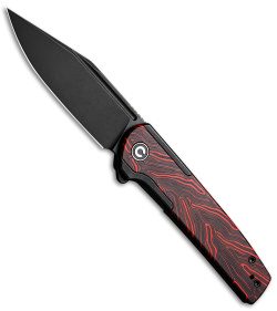 CIVIVI Cachet Frame Lock Knife Red & Black G-10 (2.34" Blackwashed) C20041C-1