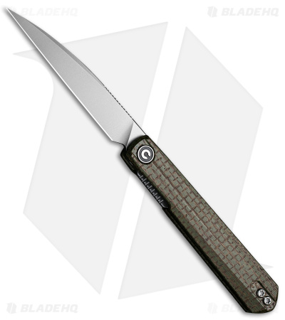 CIVIVI Clavi Liner Lock Knife Green Burlap Micarta (2.34" BB Nitro-V)