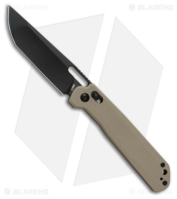 CJRB Bellona Crossbar Lock Knife Desert G-10 Black PVD