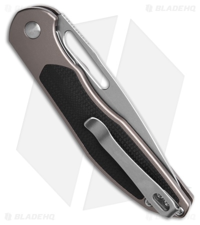 CJRB Droma Liner Lock Knife Aluminum + Black G-10 (3.3" Stonewash AR-RPM9)