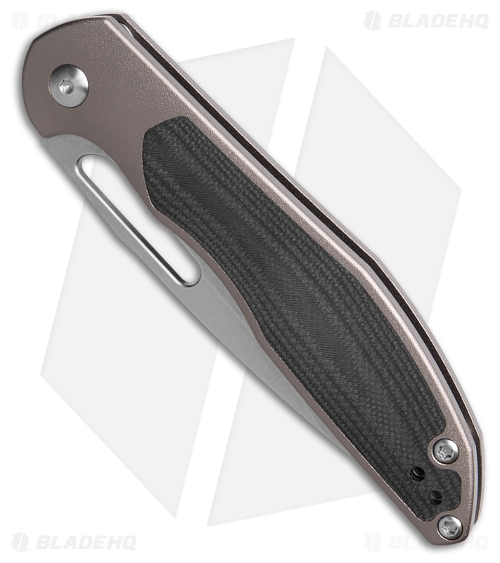 CJRB Droma Liner Lock Knife Aluminum + Black G-10 (3.3" Stonewash AR-RPM9)