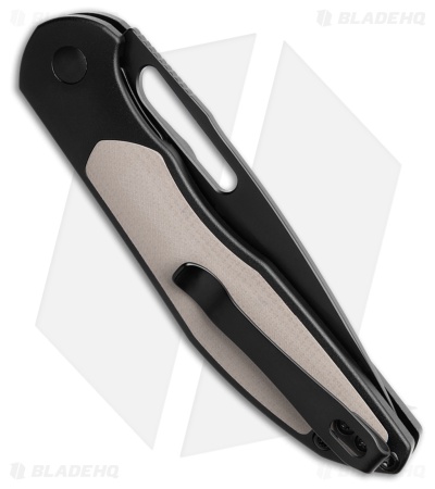 CJRB Droma Liner Lock Knife Aluminum + Desert G-10 (3.3" Black PVD AR-RPM9)