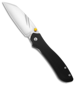 CJRB Fugly Liner Lock Knife Black G-10 (3.5" Sand Polish)