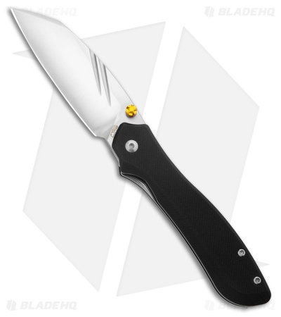CJRB Fugly Liner Lock Knife Black G-10 (3.5" Sand Polish)