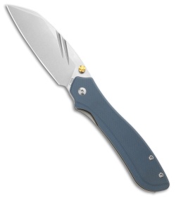 CJRB Fugly Liner Lock Knife Gray G-10 (3.5" Sand Polish)