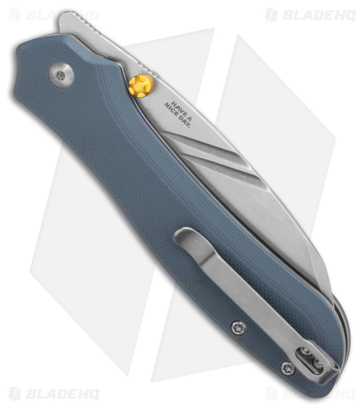 CJRB Fugly Liner Lock Knife Gray G-10 (3.5" Sand Polish)