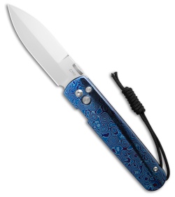 CJRB Locust Button Lock Knife Timascus (3.2" Polish S90V)