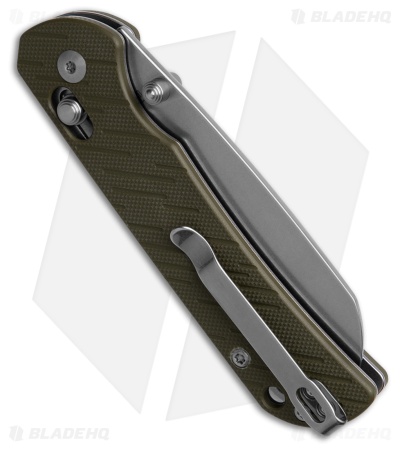 CJRB Lyrid Crossbar Lock Knife Green G-10 (3.1" Stonewash)