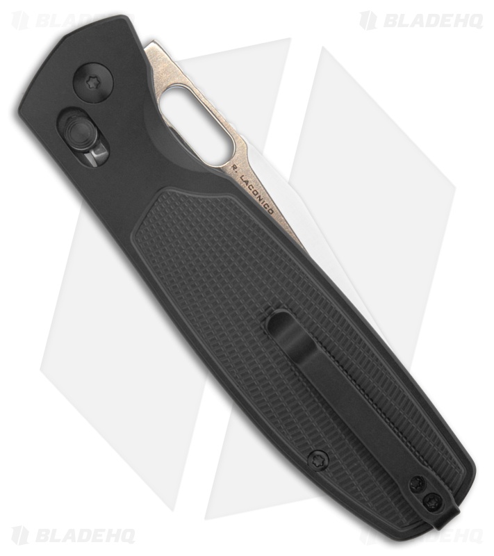 CJRB Prado Crossbar Lock Knife Black Radial Steel (3.75" Polished S90V)