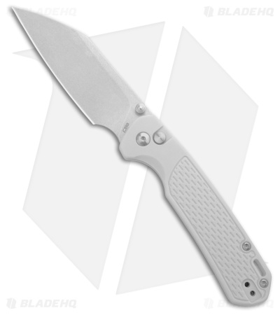 CJRB Pyrite-Light Button Lock Knife Gray FRN (3.3" Stonewash)