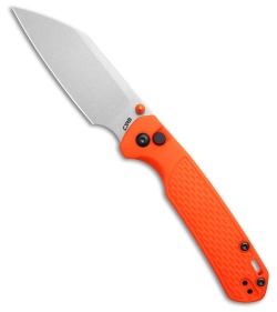 CJRB Pyrite-Light Button Lock Knife Orange FRN (3.3" Stonewash AR-SFII)