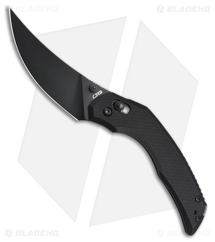 CJRB Nanner Crossbar Lock Knife Black G-10 Black PVD