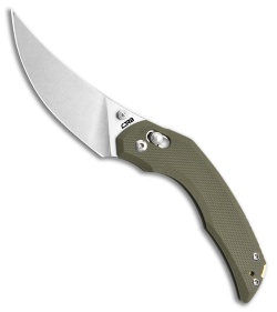 CJRB Nanner Crossbar Lock Knife Green G-10 (3.2" SW)