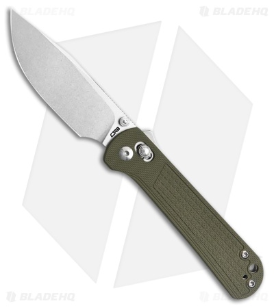 CJRB Bolt Recoil Lock V2 Knife Green G-10 (3.25" Stonewash)