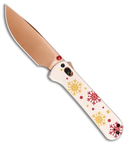 CJRB Bolt Recoil Lock Knife Snowfall G-10 (3.25" Rose Gold)