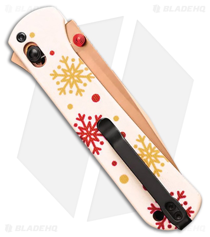 CJRB Bolt Recoil Lock Knife Snowfall G-10 (3.25" Rose Gold)