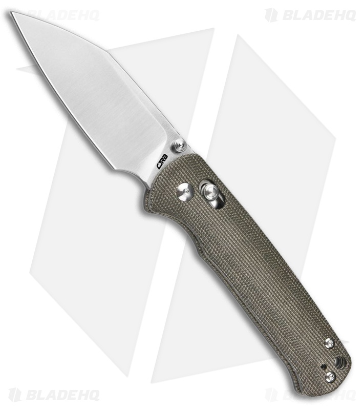 CJRB Hectare Crossbar Lock Knife Green Micarta (3.1" Sand Polish)