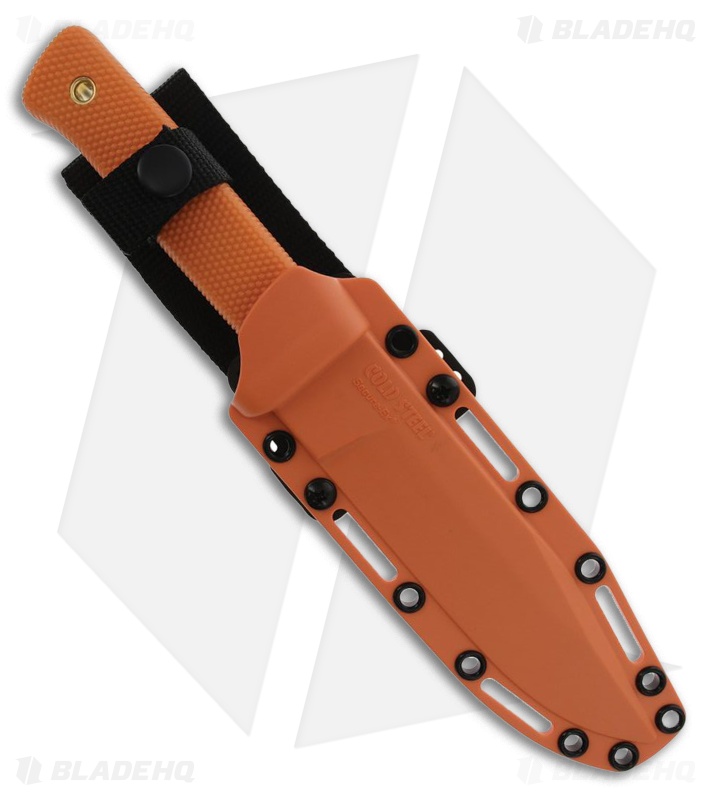 Cold Steel SRK Fixed Blade Knife Orange Kray-Ex (6" Black)