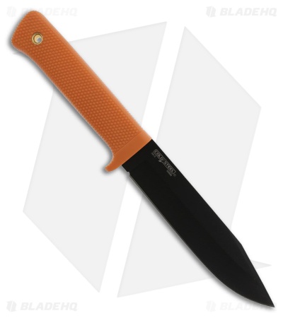 Cold Steel SRK Fixed Blade Knife Orange Kray-Ex (6" Black)