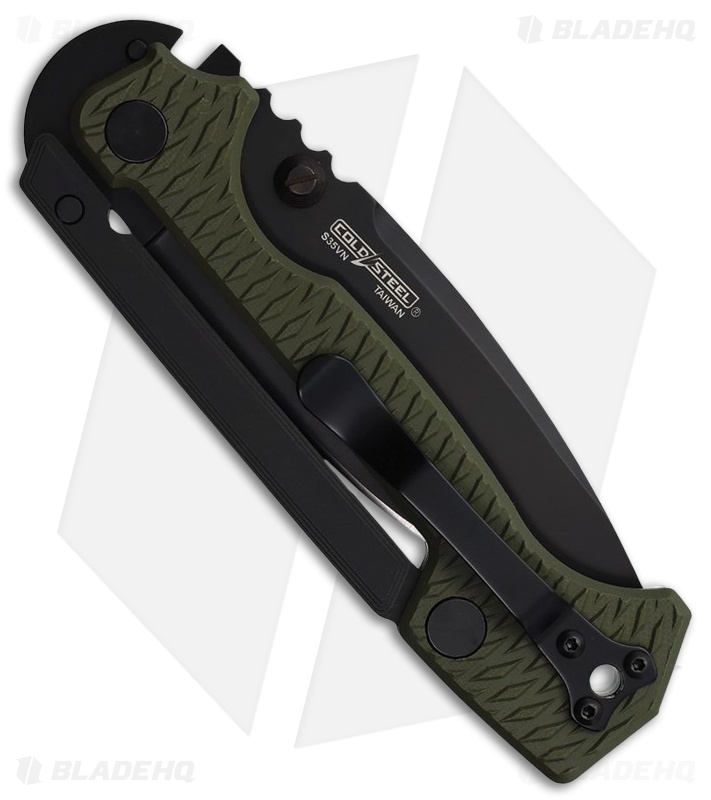 Cold Steel Demko AD-15 Knife | Black + OD Green | Blade HQ