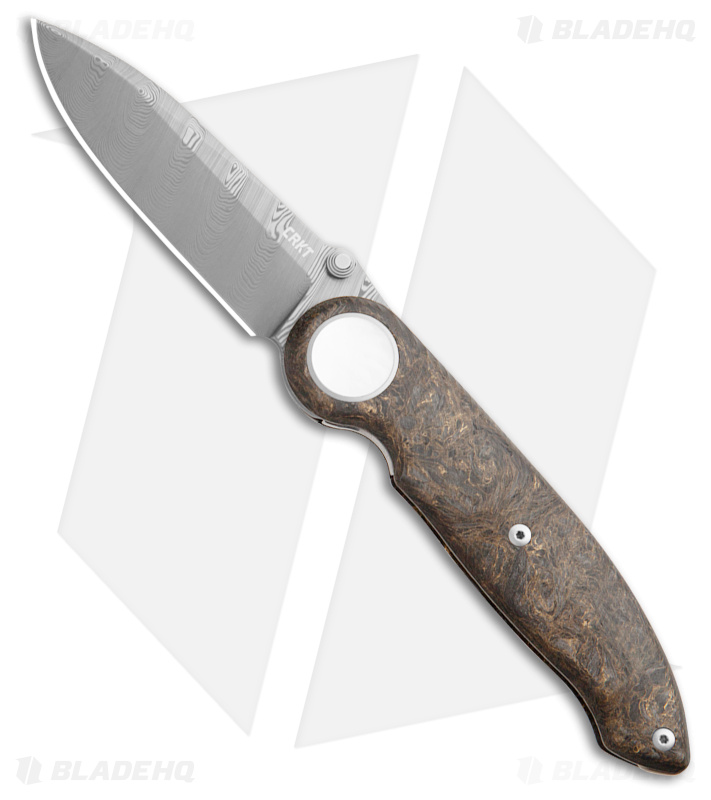 CRKT Michael Walker Pursue Liner Lock Knife Fat Carbon Dark Matter (3.25" Dama)
