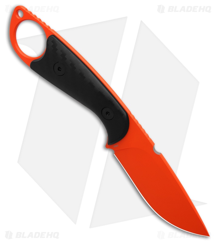 CRKT Altai Fixed Blade Knife Carbon Fiber Styled GRN (3.5" Orange Ceramic)