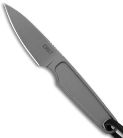 CRKT HangTi Fixed Blade Knife Bead Blast Titanium (1.7" BB Titanium) 7066