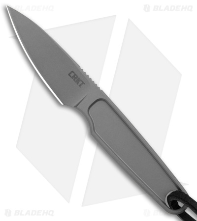 CRKT HangTi Fixed Blade Knife Bead Blast Titanium (1.7" BB Titanium) 7066
