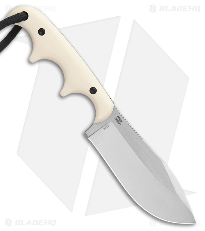 CRKT Minimalist Nessmuk Fixed Blade Knife White Micarta (2.9" Satin/Brush) 2375