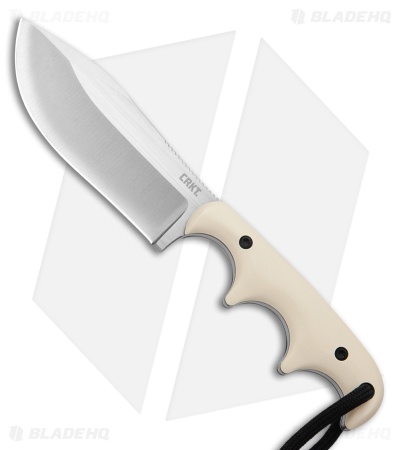 CRKT Minimalist Nessmuk Fixed Blade Knife White Micarta (2.9" Satin/Brush) 2375
