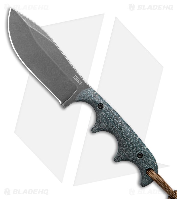 CRKT Minimalist Nessmuk Fixed Blade Knife Stabilized Wood (2.9" Black SW 12C27)