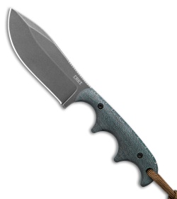 CRKT Minimalist Nessmuk Fixed Blade Knife Stabilized Wood (2.9" Black SW 12C27)