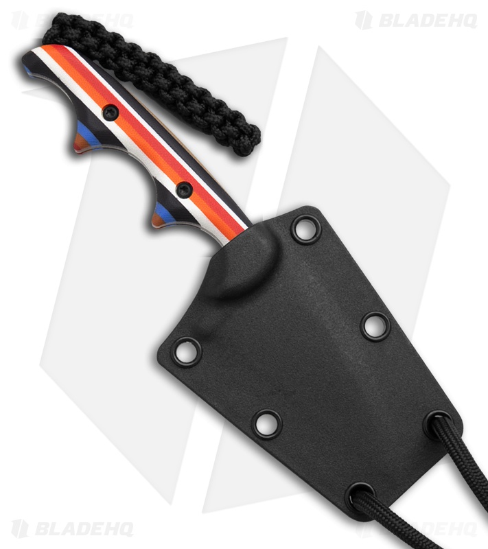 CRKT Minimalist Wharncliffe Fixed Blade Knife Layered G-10 (2" Black SW D2)