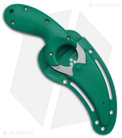 CRKT Bear Claw Fixed Blade Knife Turquoise GRN (2.4" Stonewash Serrated AUS-8)