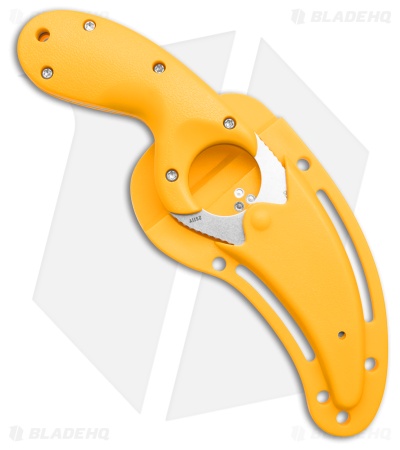 CRKT Bear Claw Fixed Blade Knife Yellow GRN (2.4" Stonewash Serrated AUS-8)