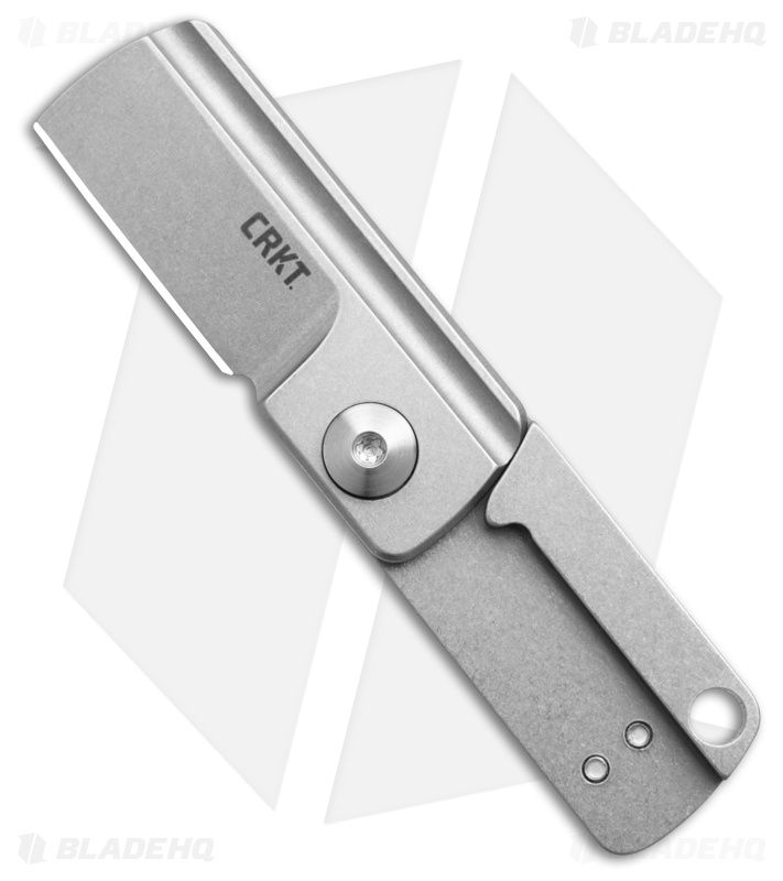 CRKT Box Key Silver Steel Sheepsfoot SW 12C27