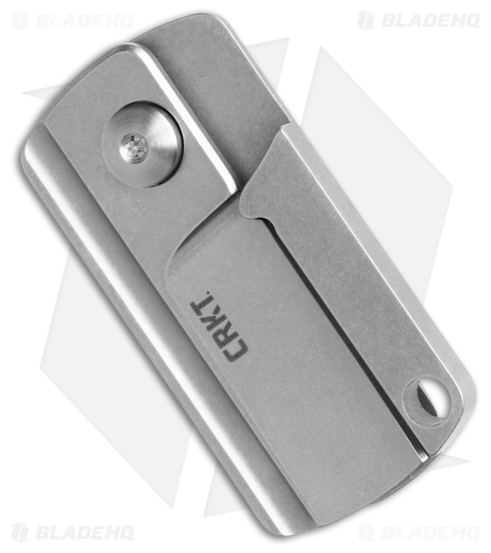 CRKT Box Key Silver Steel Sheepsfoot SW 12C27