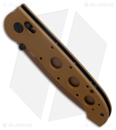 CRKT Carson M16-14XD Tanto Crossbar Lock Knife Tan Grivory (3.9" Tan Serr)