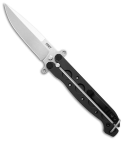 CRKT M16-03BALI Balisong Butterfly Drop Point Knife Black Al (3.4" SW MagnaCut)