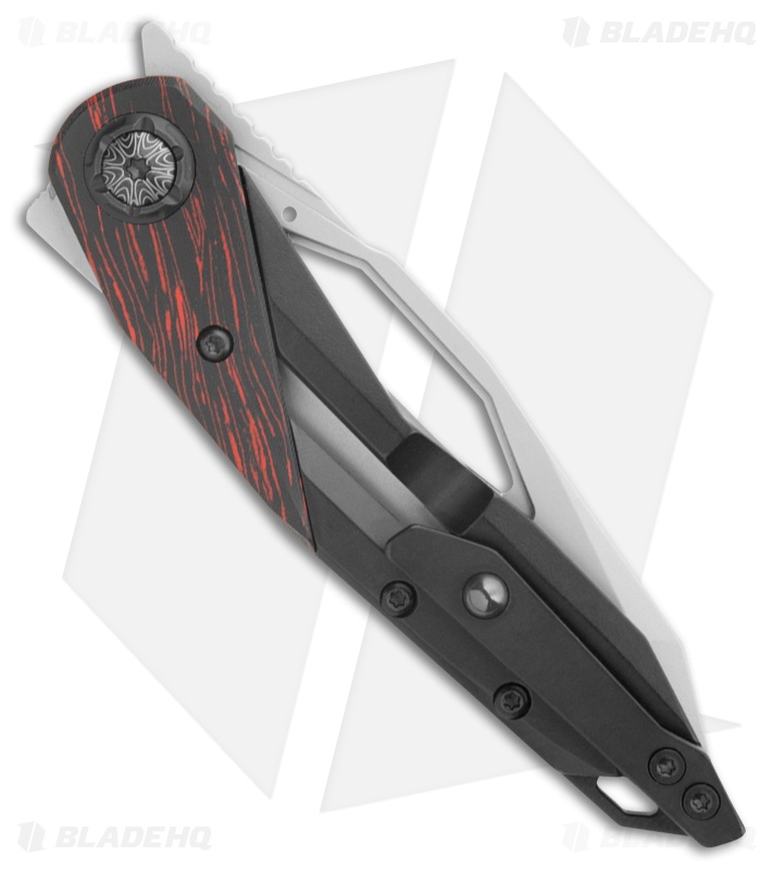 CRKT Princeton Wong Nucleus Frame Lock Knife Black Steel/Red G-10 (3.2" BB)